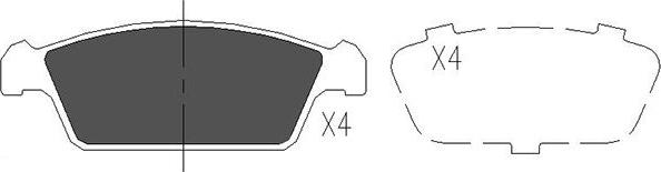 Kavo Parts KBP-8515 - Brake Pad Set, disc brake autospares.lv