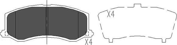 Kavo Parts KBP-8516 - Brake Pad Set, disc brake autospares.lv