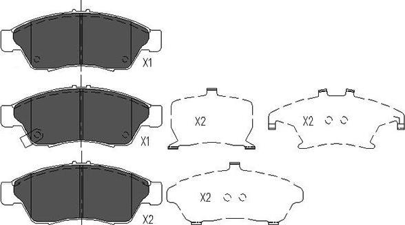 Kavo Parts KBP-8510 - Brake Pad Set, disc brake autospares.lv