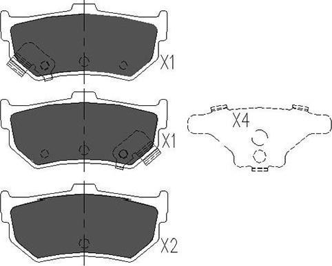 Kavo Parts KBP-8518 - Brake Pad Set, disc brake autospares.lv