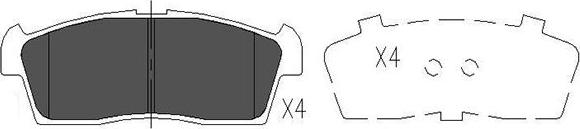 Kavo Parts KBP-8521 - Brake Pad Set, disc brake autospares.lv