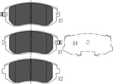 Kavo Parts KBP-8004 - Brake Pad Set, disc brake autospares.lv