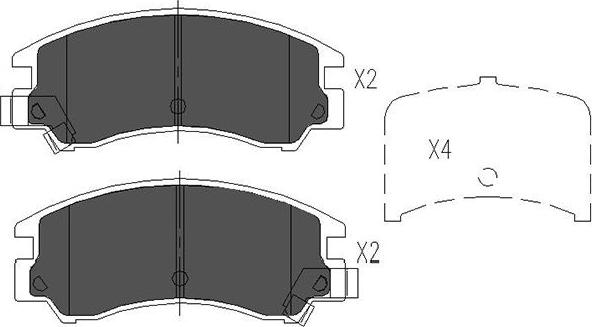 Kavo Parts KBP-8008 - Brake Pad Set, disc brake autospares.lv