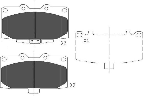 Kavo Parts KBP-8003 - Brake Pad Set, disc brake autospares.lv