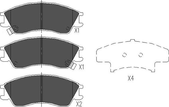 Kavo Parts KBP-8012 - Brake Pad Set, disc brake autospares.lv