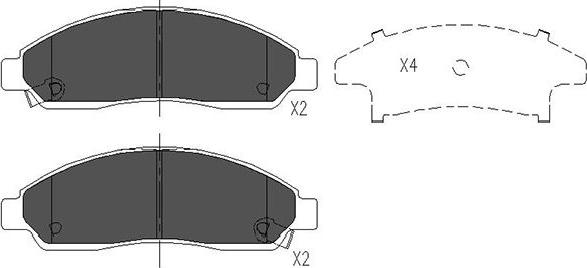 Kavo Parts KBP-3513 - Brake Pad Set, disc brake autospares.lv