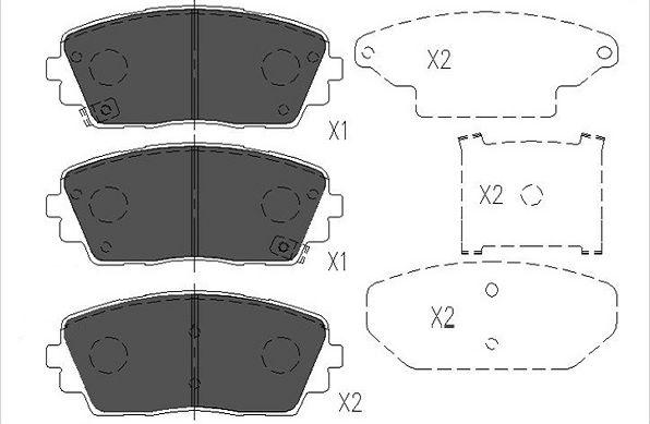 Kavo Parts KBP-3040 - Brake Pad Set, disc brake autospares.lv