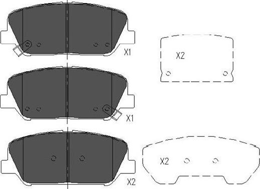 Kavo Parts KBP-3042 - Brake Pad Set, disc brake autospares.lv