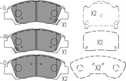 Kavo Parts KBP-3047 - Brake Pad Set, disc brake autospares.lv