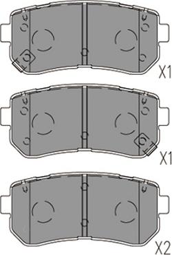 Kavo Parts KBP-3059 - Brake Pad Set, disc brake autospares.lv