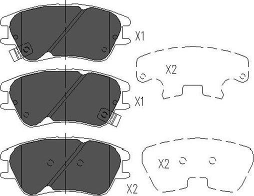 Kavo Parts KBP-3009 - Brake Pad Set, disc brake autospares.lv