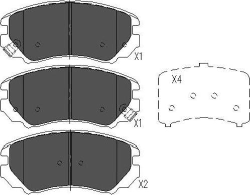 Kavo Parts KBP-3008 - Brake Pad Set, disc brake autospares.lv