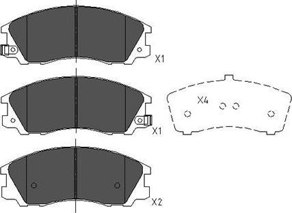 Kavo Parts KBP-3016 - Brake Pad Set, disc brake autospares.lv