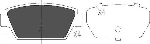 Kavo Parts KBP-3010 - Brake Pad Set, disc brake autospares.lv