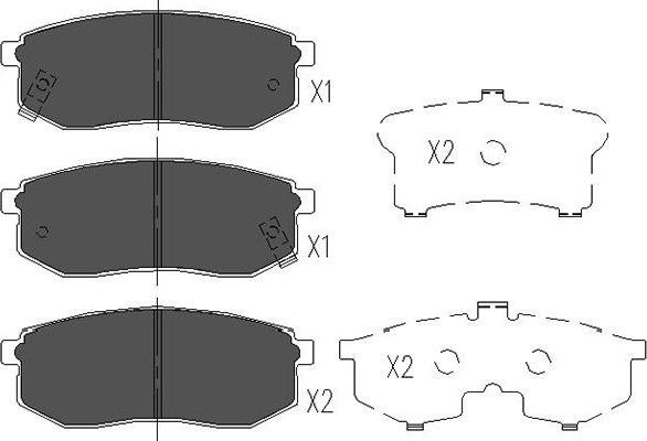 Kavo Parts KBP-3013 - Brake Pad Set, disc brake autospares.lv