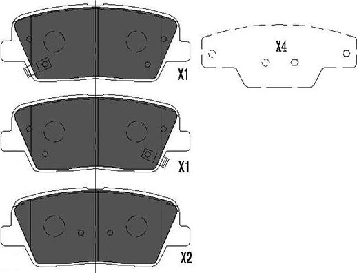 Kavo Parts KBP-3034 - Brake Pad Set, disc brake autospares.lv