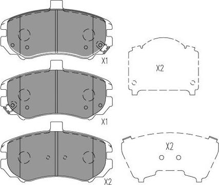 Kavo Parts KBP-3038 - Brake Pad Set, disc brake autospares.lv