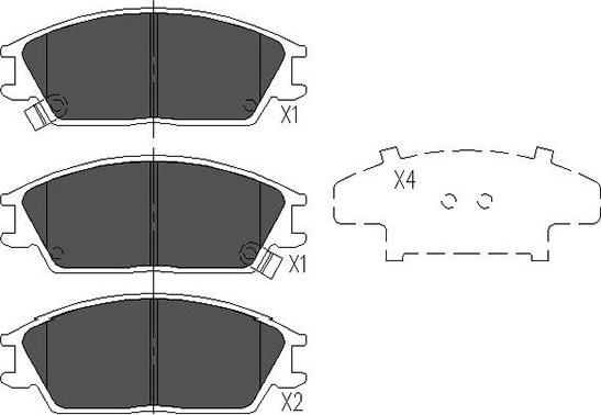 Kavo Parts KBP-3033 - Brake Pad Set, disc brake autospares.lv