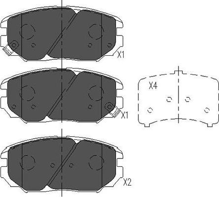 Kavo Parts KBP-3020 - Brake Pad Set, disc brake autospares.lv