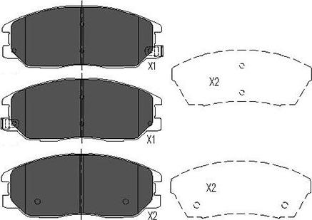 Kavo Parts KBP-3021 - Brake Pad Set, disc brake autospares.lv