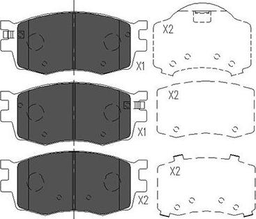 Kavo Parts KBP-3022 - Brake Pad Set, disc brake autospares.lv