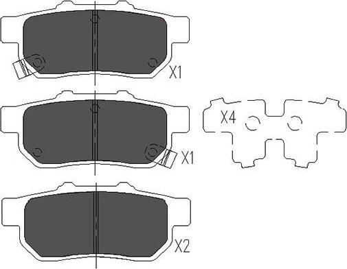 Kavo Parts KBP-2049 - Brake Pad Set, disc brake autospares.lv