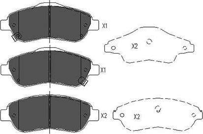 Kavo Parts KBP-2041 - Brake Pad Set, disc brake autospares.lv