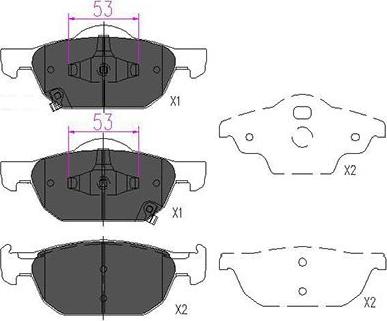 Kavo Parts KBP-2043 - Brake Pad Set, disc brake autospares.lv