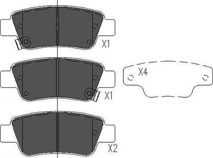 Kavo Parts KBP-2042 - Brake Pad Set, disc brake autospares.lv