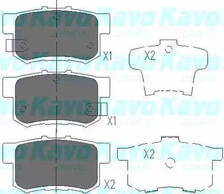 Kavo Parts KBP-2009 - Brake Pad Set, disc brake autospares.lv