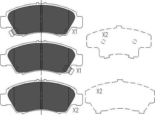 Kavo Parts KBP-2004 - Brake Pad Set, disc brake autospares.lv