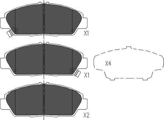 Kavo Parts KBP-2005 - Brake Pad Set, disc brake autospares.lv