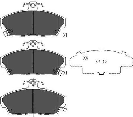 Kavo Parts KBP-2006 - Brake Pad Set, disc brake autospares.lv