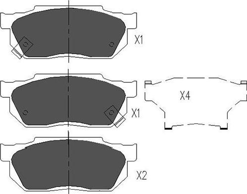 Kavo Parts KBP-2001 - Brake Pad Set, disc brake autospares.lv