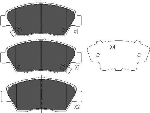 Kavo Parts KBP-2003 - Brake Pad Set, disc brake autospares.lv