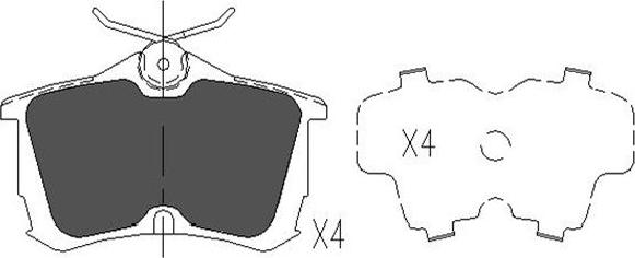 Kavo Parts KBP-2011 - Brake Pad Set, disc brake autospares.lv