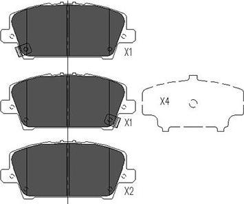 Kavo Parts KBP-2013 - Brake Pad Set, disc brake autospares.lv