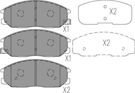 Kavo Parts KBP-7509 - Brake Pad Set, disc brake autospares.lv