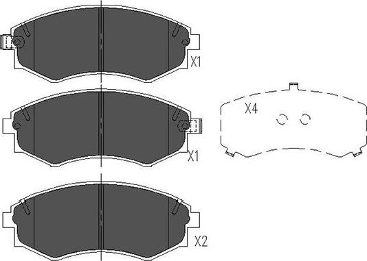 Kavo Parts KBP-7504 - Brake Pad Set, disc brake autospares.lv