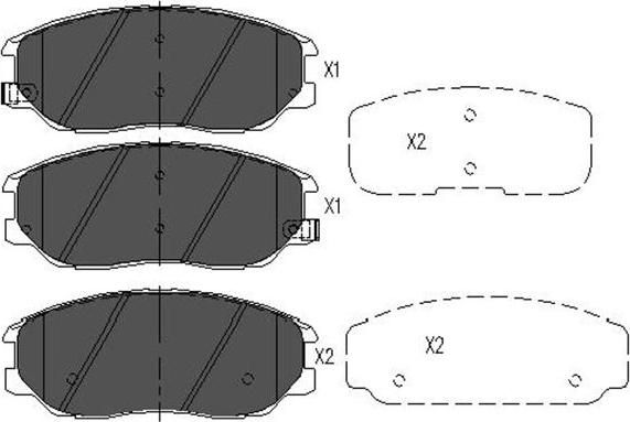 Kavo Parts KBP-7505 - Brake Pad Set, disc brake autospares.lv