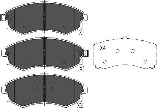 Kavo Parts KBP-7507 - Brake Pad Set, disc brake autospares.lv