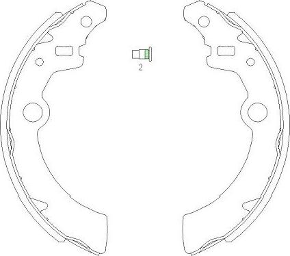 Kavo Parts KBS-8907 - Brake Shoe Set autospares.lv