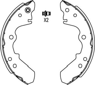 Kavo Parts KBS-3902 - Brake Shoe Set autospares.lv