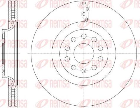 Kawe 61485 10 - Brake Disc autospares.lv