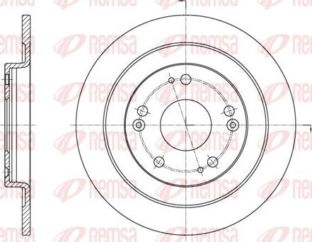 Kawe 61654 00 - Brake Disc autospares.lv