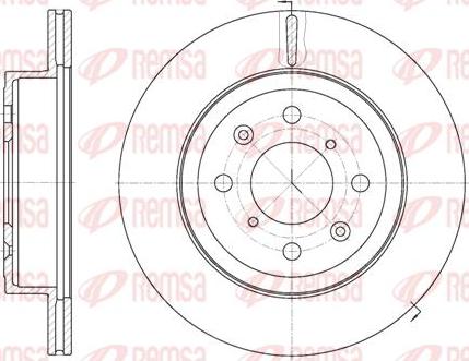 Kawe 61038 10 - Brake Disc autospares.lv