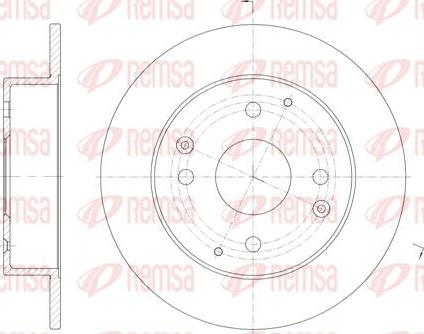 Kawe 61156 00 - Brake Disc autospares.lv