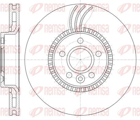 Kawe 61280 10 - Brake Disc autospares.lv