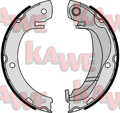 Kawe 09920 - Brake Shoe Set, parking brake autospares.lv