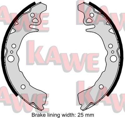 Kawe 09010 - Brake Shoe Set autospares.lv